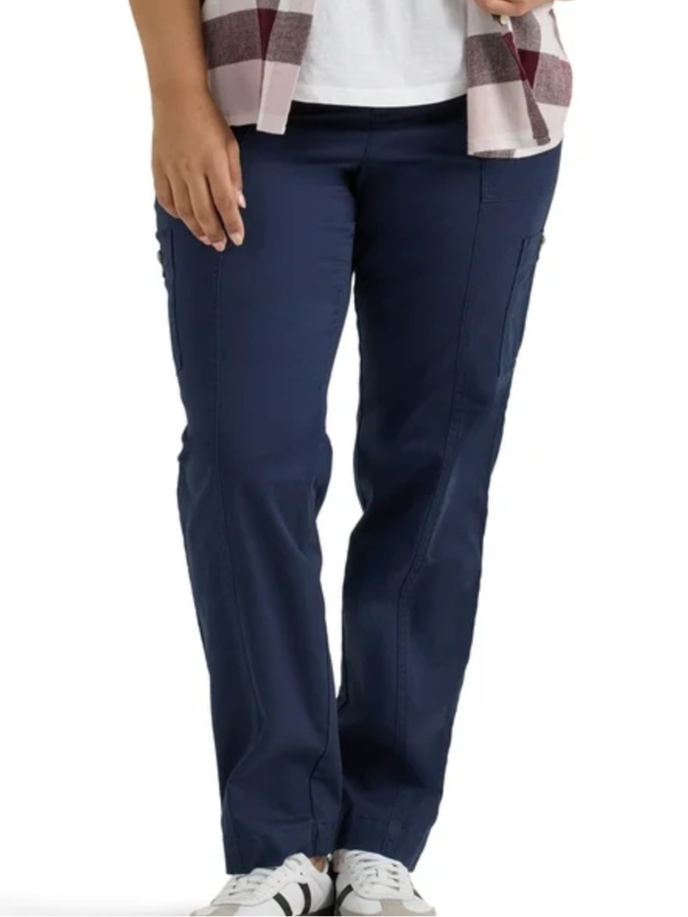 Lee® Women's Plus Ultra Lux Comfort Flex-To-Go Utility Pant Mood Indigo, 24W NWT